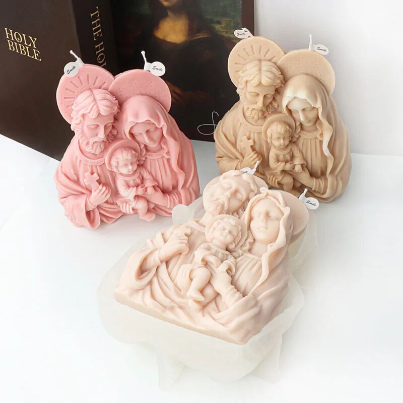 Jesus Family Candle Mold