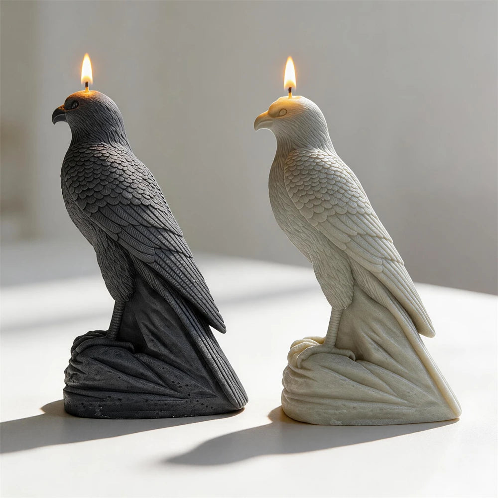 Arabian Falcon Statue Silicone Candle Mold for Decor