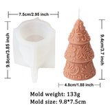 Star Flower Relief Pattern Cone-shaped Christmas Tree Candle Mold