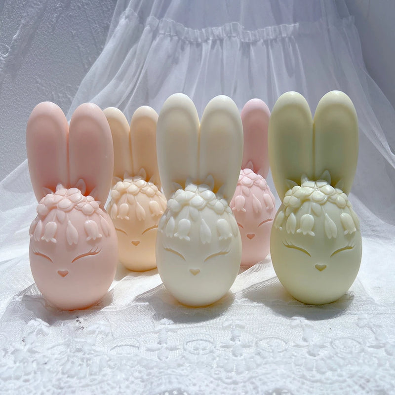 Easter Egg with Rabbit ears Silicone Candle Mold