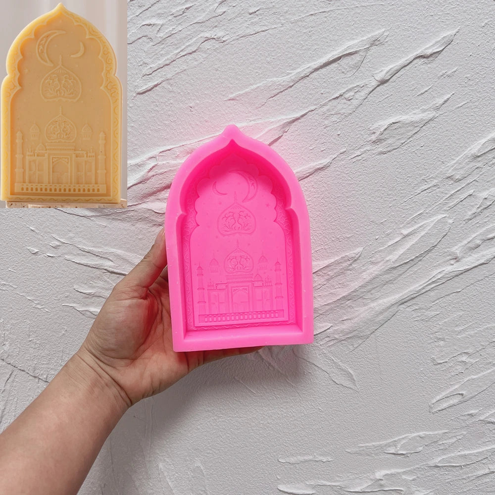 Mubarak Ramadan Candle Mold – Arch Door Silicone Mold