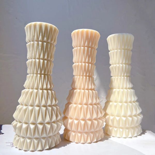 Diamond Vase Pillar Candle Mold