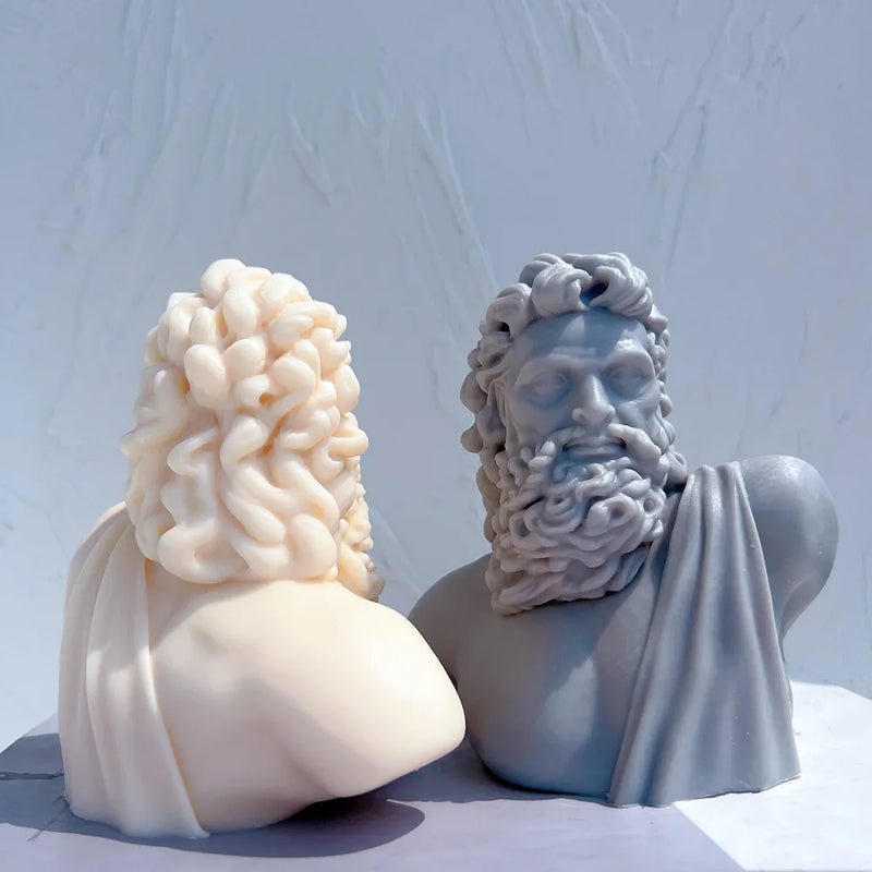 Zeus Statue Candle Silicone Mold