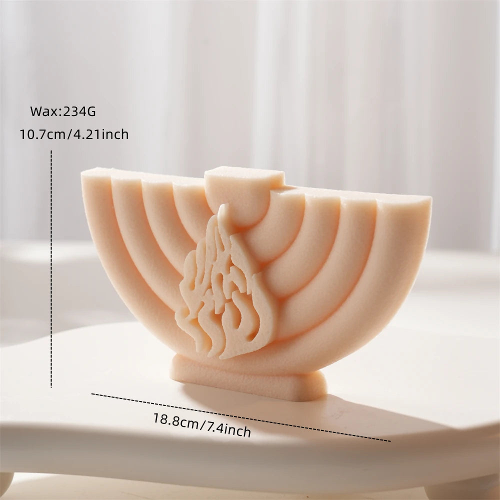 Chanukah Menorah Candle Silicone Mold for Hanukkah