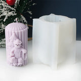 Christmas Cylindrical Candle Silicone Mold