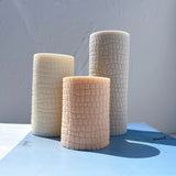 Paving Texture Pillar Candle Silicone Mold