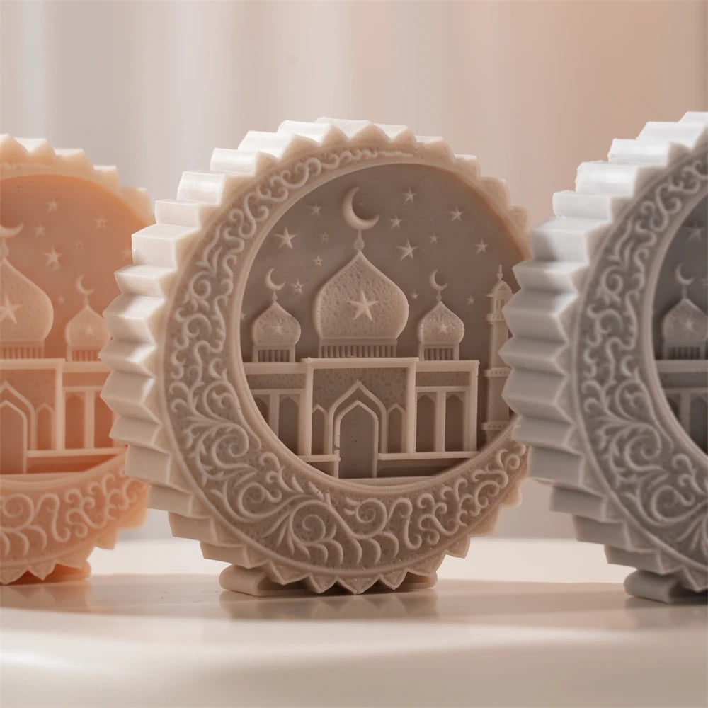 Ramadan Moon Star Silicone Candle Mold for Eid Decor