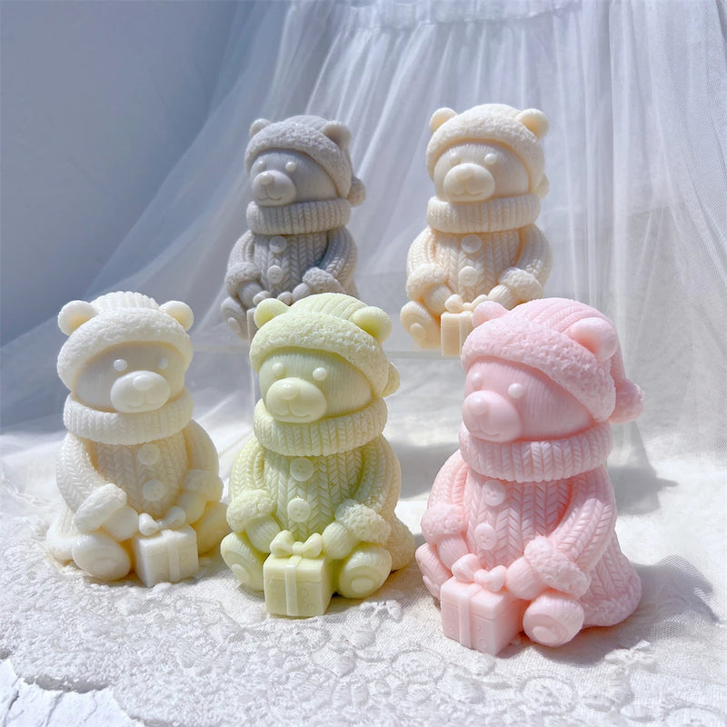 Cute Bear Silicone Candle Mold