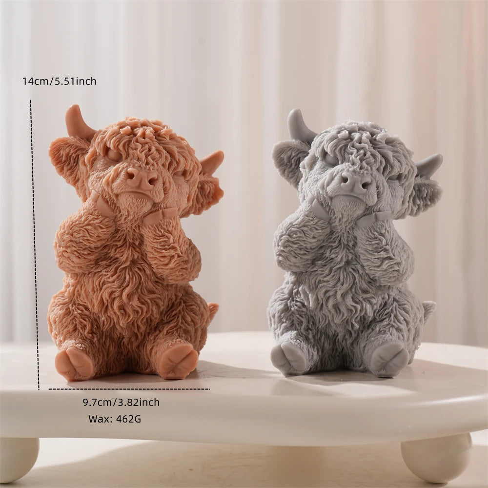 Highland Cattle Cow Silicone Candle Mold