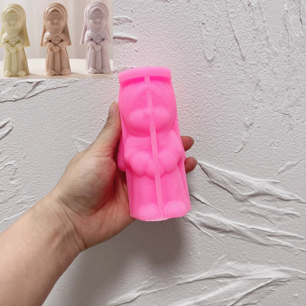Ramadan Kareem Girl & Boy Figurine Candle Mold