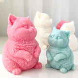 Cute Fat Cat Silicone Candle Mold