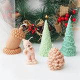 3D Christmas Tree Pinecone Candle Silicone Mold