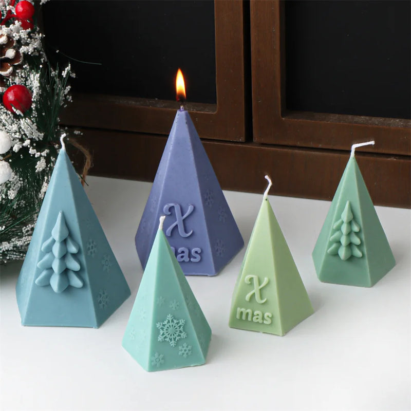 New Creative Christmas Tree Candle Silicone Mold