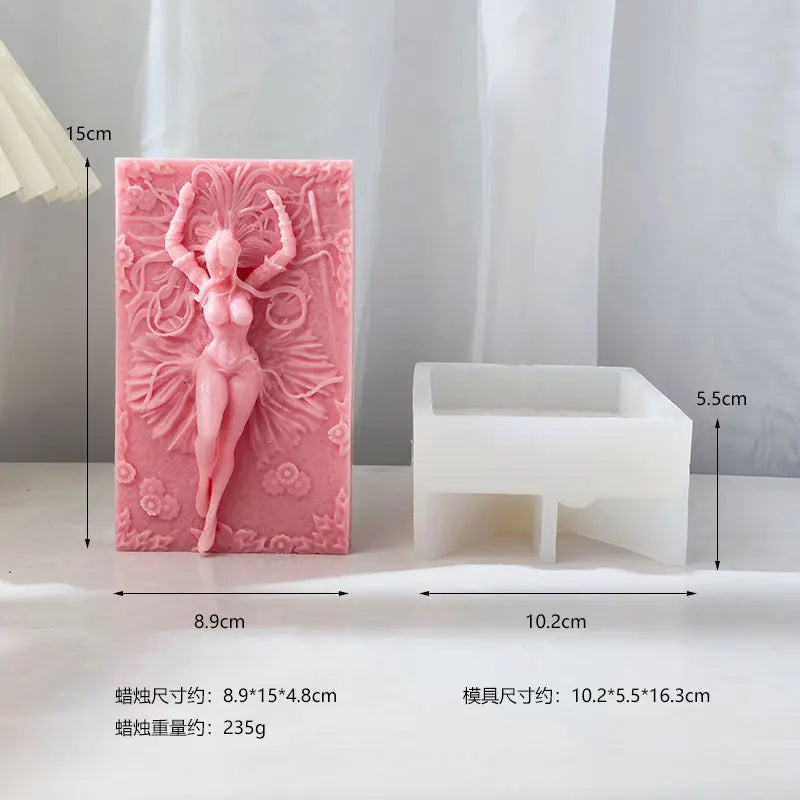 3D Sculpted Beauty Body Candle Silicone Mold