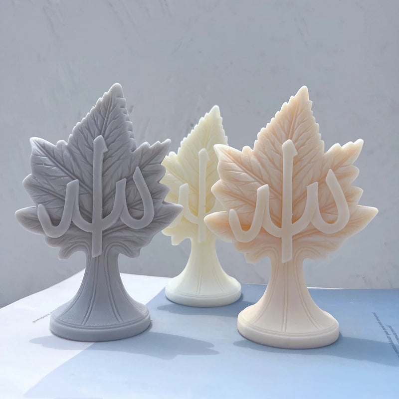 Leaf Allah Muhammad Candle Silicone Mold