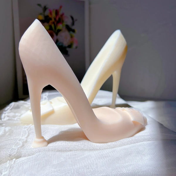 Lady High Heel Shoes Candle Mold