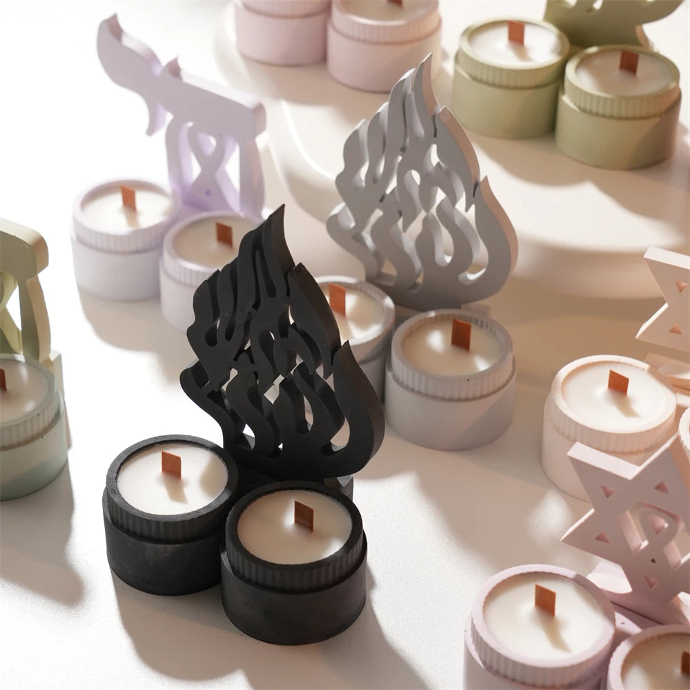 Shabbat Chai Concrete Candle Vessel Silicone Mold