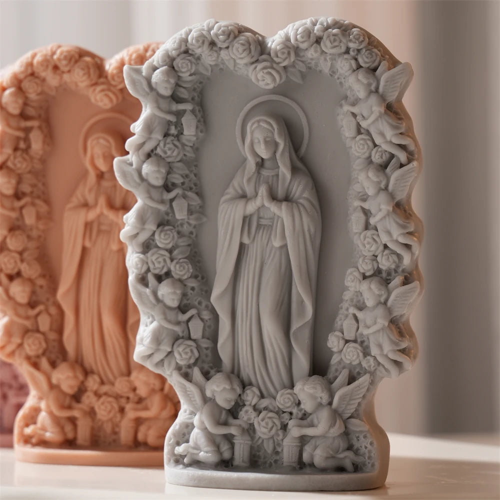 Virgin Mary Sculpture Silicone Candle Mold