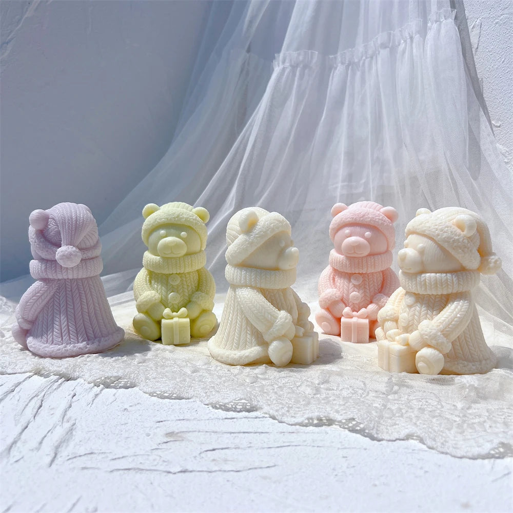 Cute Bear Silicone Candle Mold