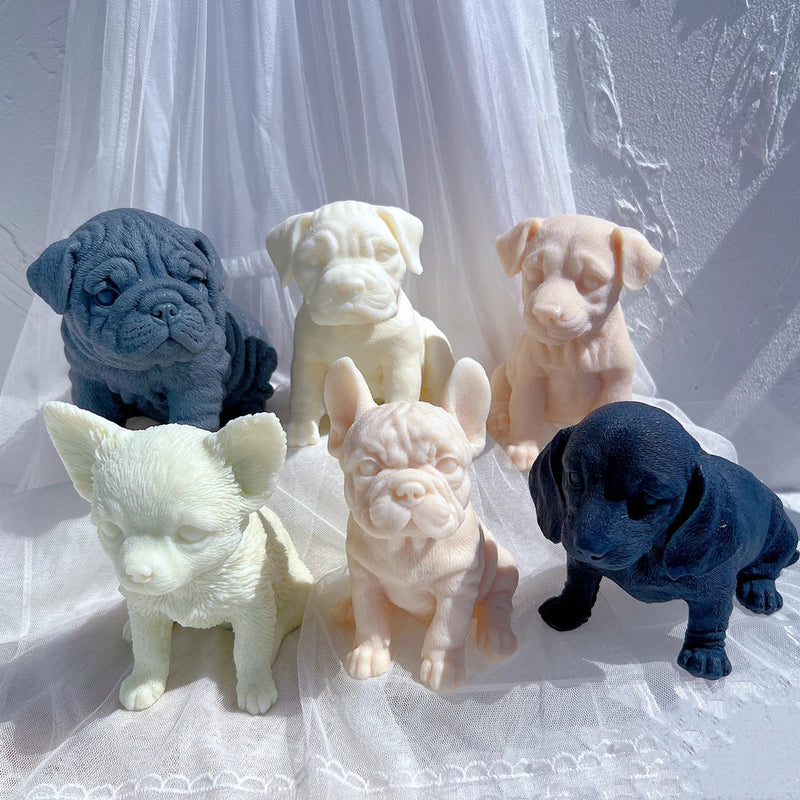 Puppy Candle Molds Silicone