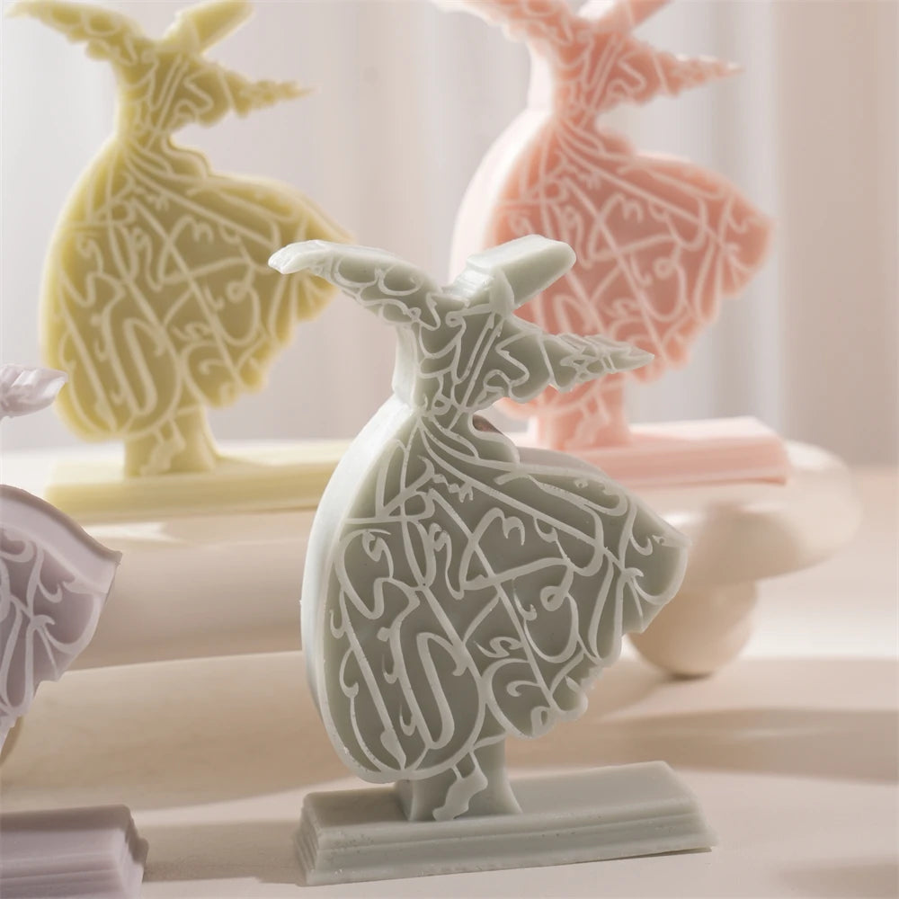 Whirling Dervish Silicone Candle Mold for Ramadan Decor