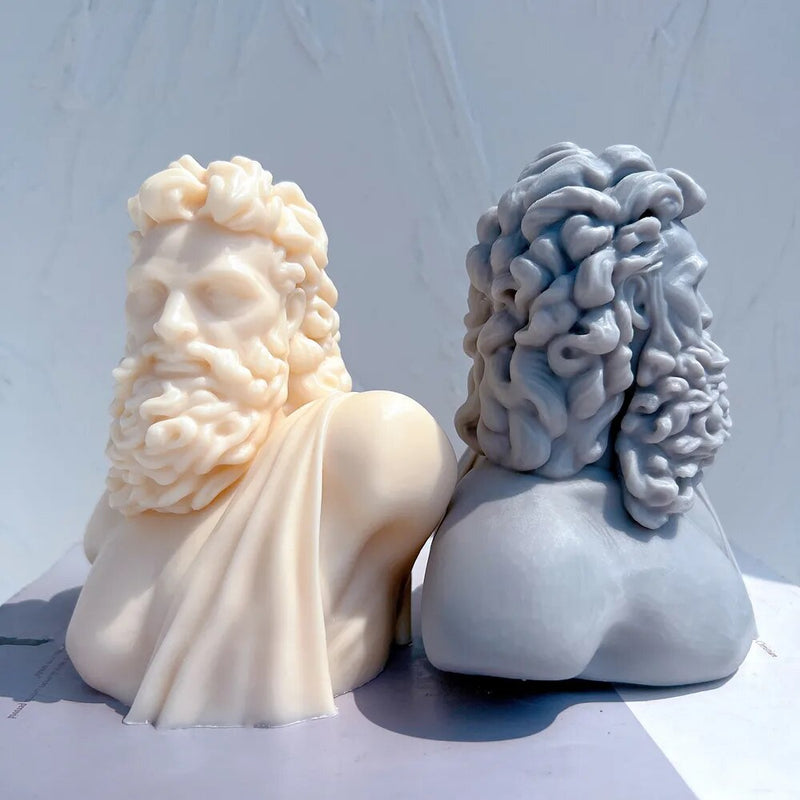 Zeus Statue Candle Silicone Mold