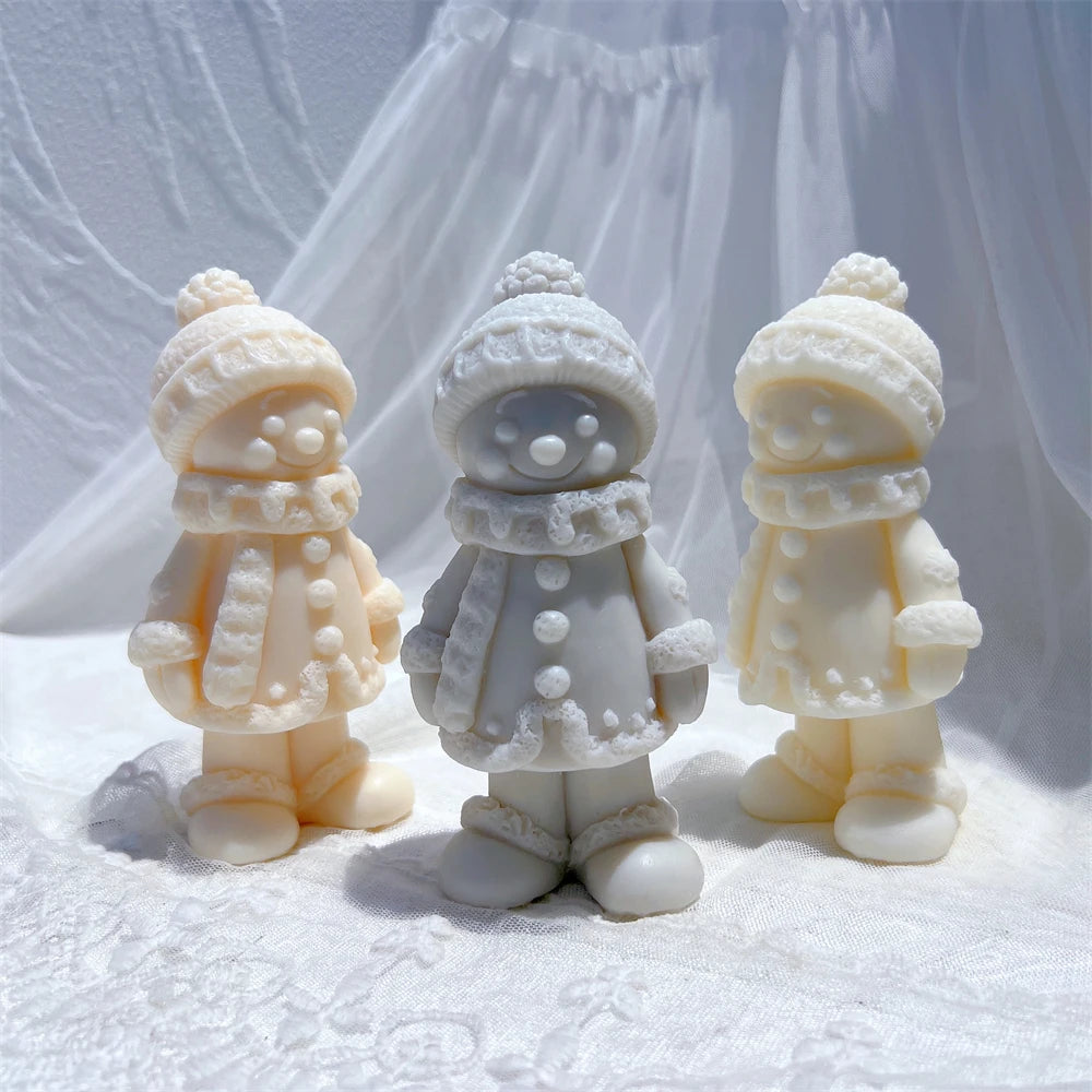 Gingerbread Snowman Candle Silicone Mold