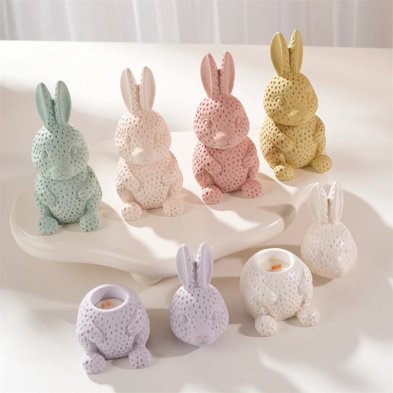 Bunny & Bear House Candle Jar Mold – Cute Silicone Mould