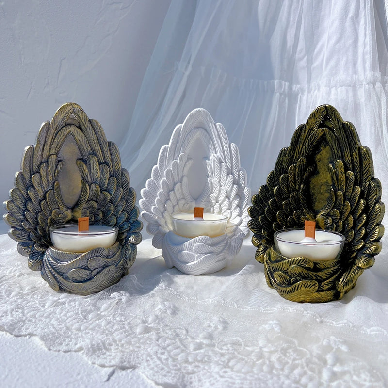 Angel Wings Tea Light Candle Holder Silicone Candle Mold