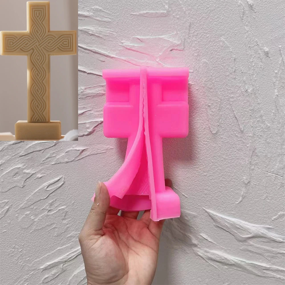 Standing Cross Candle Silicone Mold