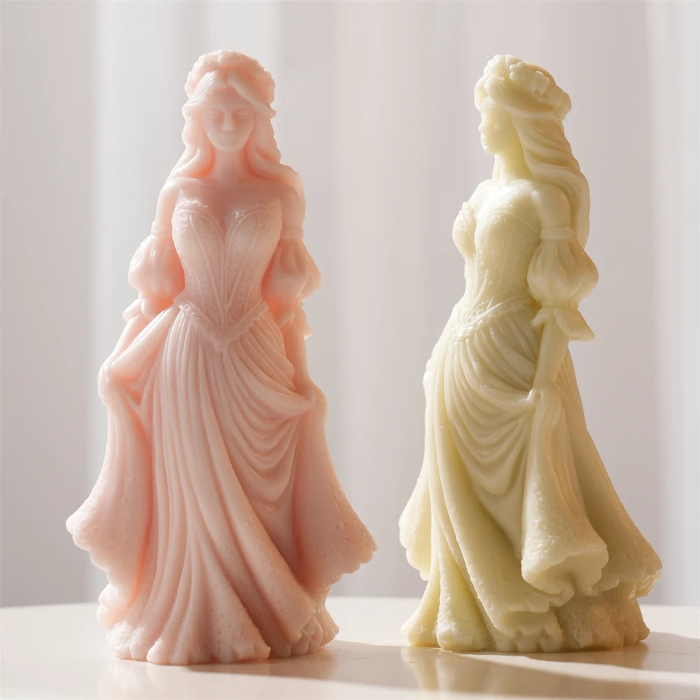 3D Elegant Woman Silicone Candle Mold