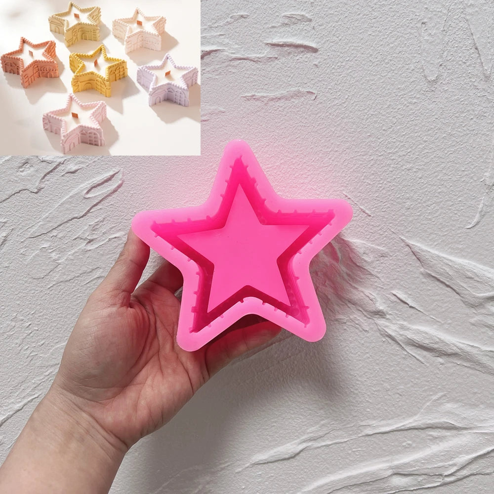 Star & Moon Ramadan Candle Jar Silicone Mold
