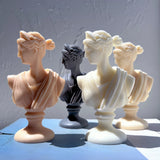 Greek Sculpture Roman Apollo Artemis Diana Bust Silicone Candle Mold