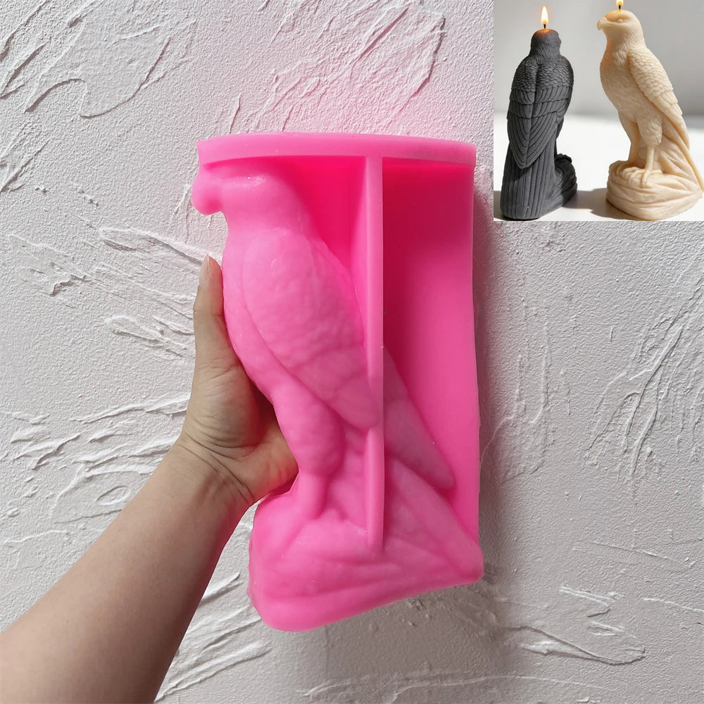 Arabian Falcon Statue Silicone Candle Mold for Decor
