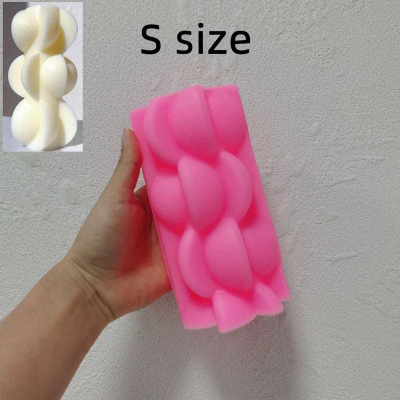 Geometric Unique Pillar Silicone Candle