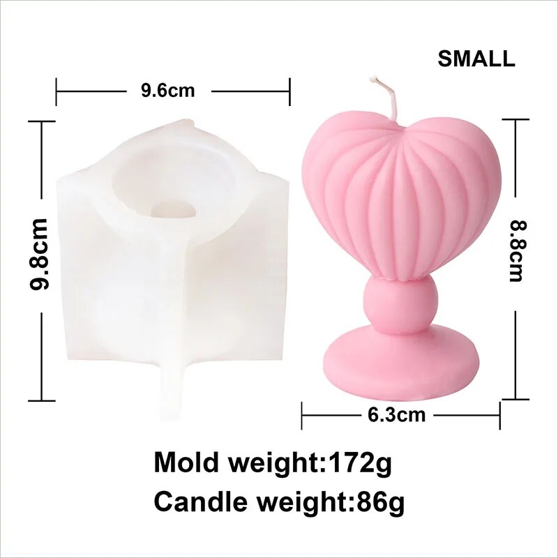 DIY Love Candlestick Silicone Mold