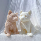 Siberian Husky Sled Dog Puppy Candle Mold