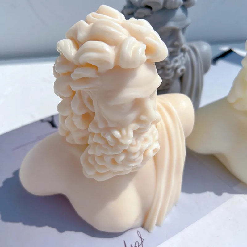 Zeus Statue Candle Silicone Mold