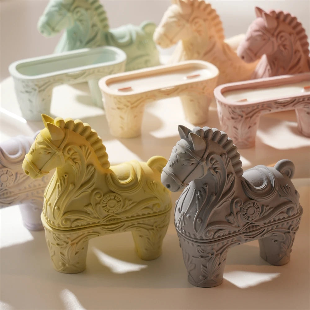 Hollow Horse Silicone Candle Mold for Vessel Holders