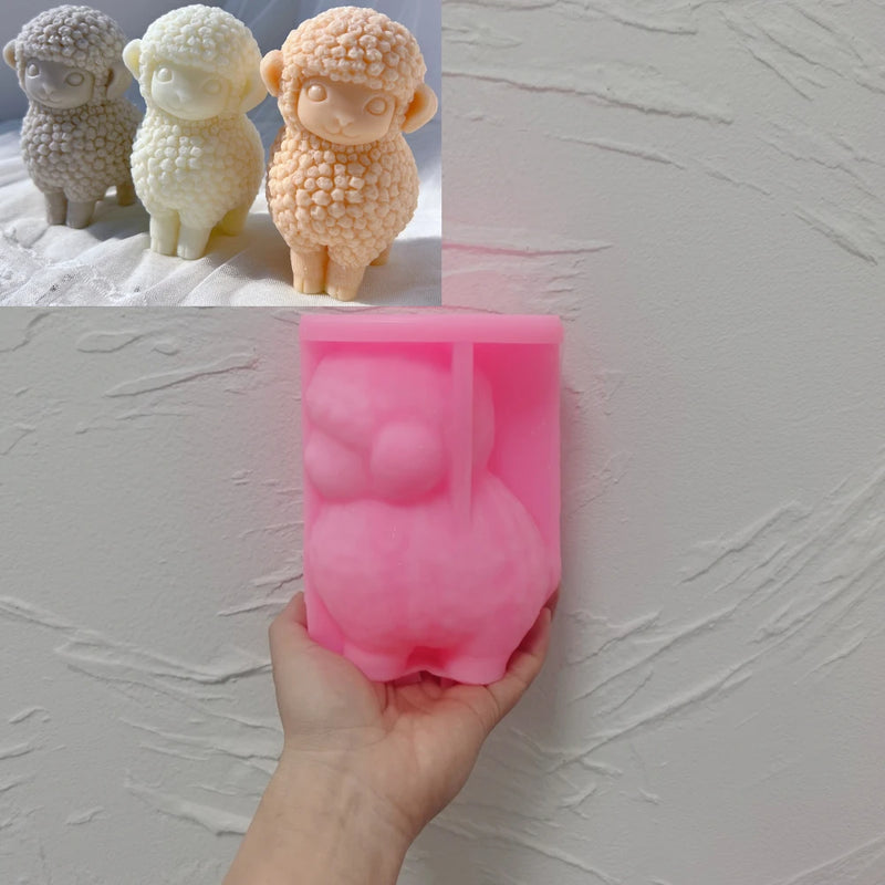 Cute Sheep Silicone Candle Mold