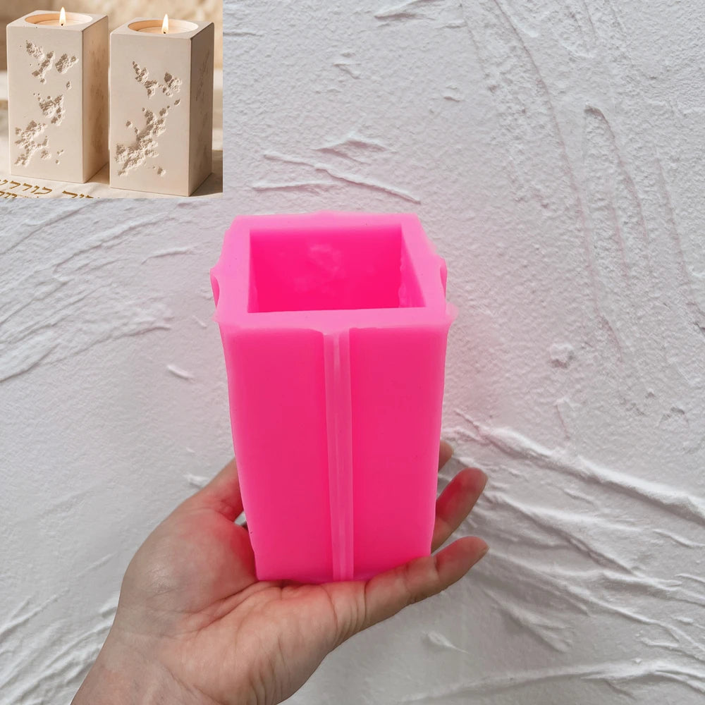 Tall Textured Square Holder
