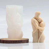 Embrace Lovers Portrait Candle Mold Silicone