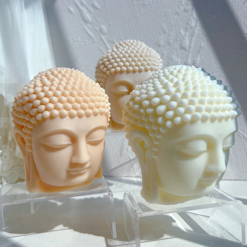 Buddha Head Candle Mold