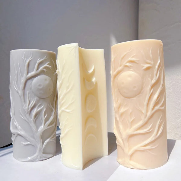 Moon Phases Pillar Candle Mold
