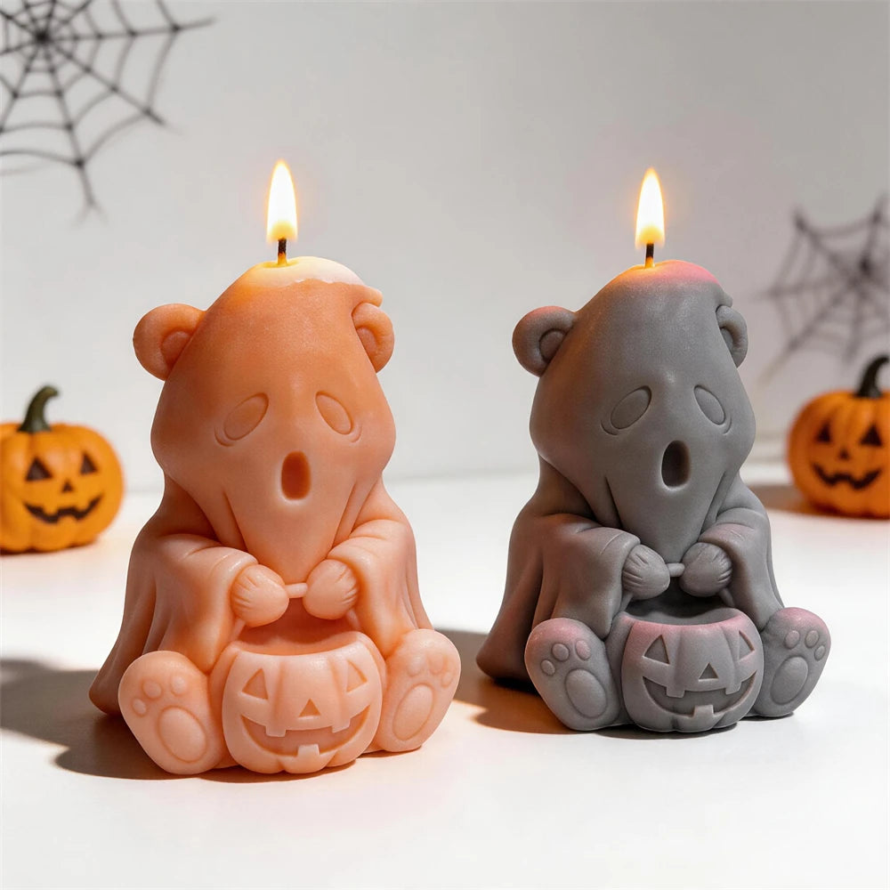 Jack O'Lantern Ghost Silicone Candle Mold