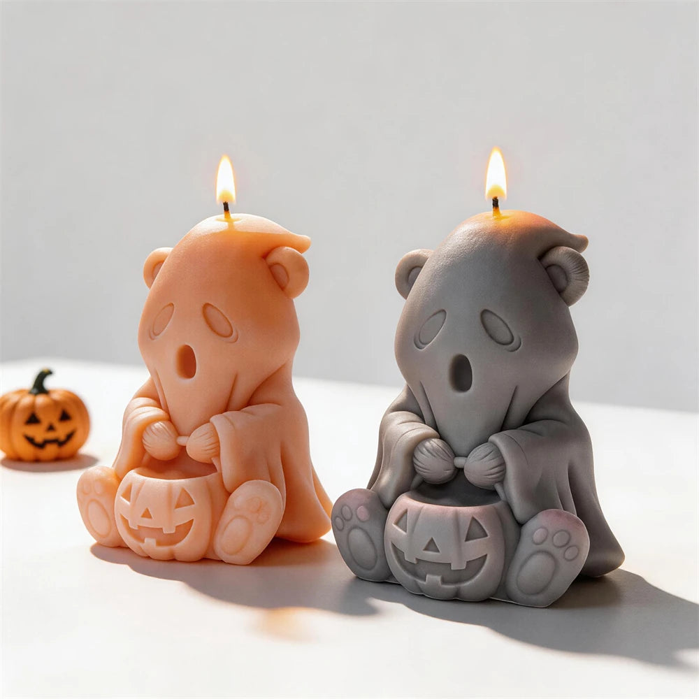 Jack O'Lantern Ghost Silicone Candle Mold