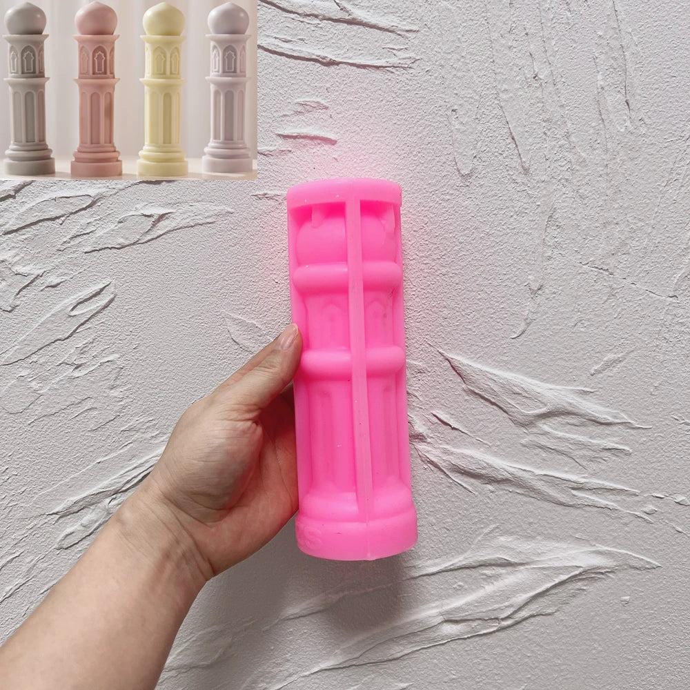 Ramadan Kareem Pillar Silicone Candle Mold