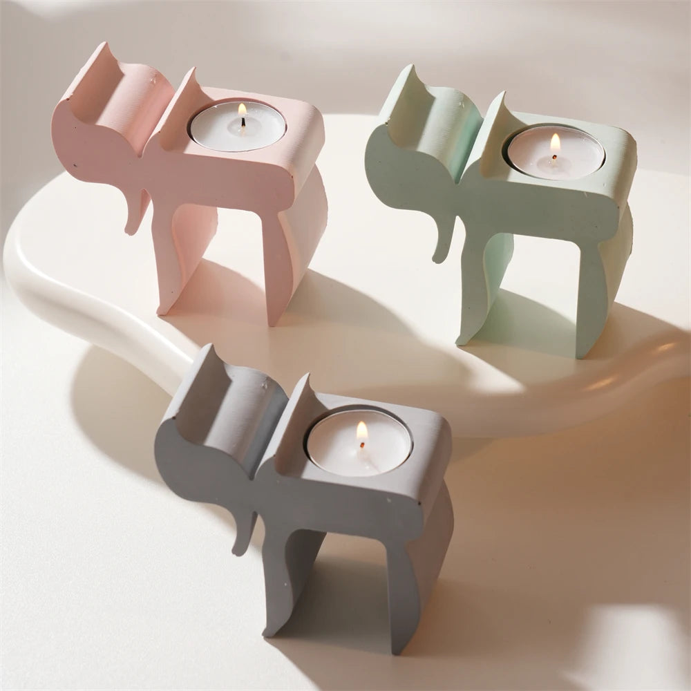 Chai Shabbat Candle Holder Silicone Mold