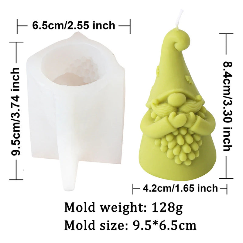 Christmas Santa Claus Candle Silicone Mold - 8 Styles