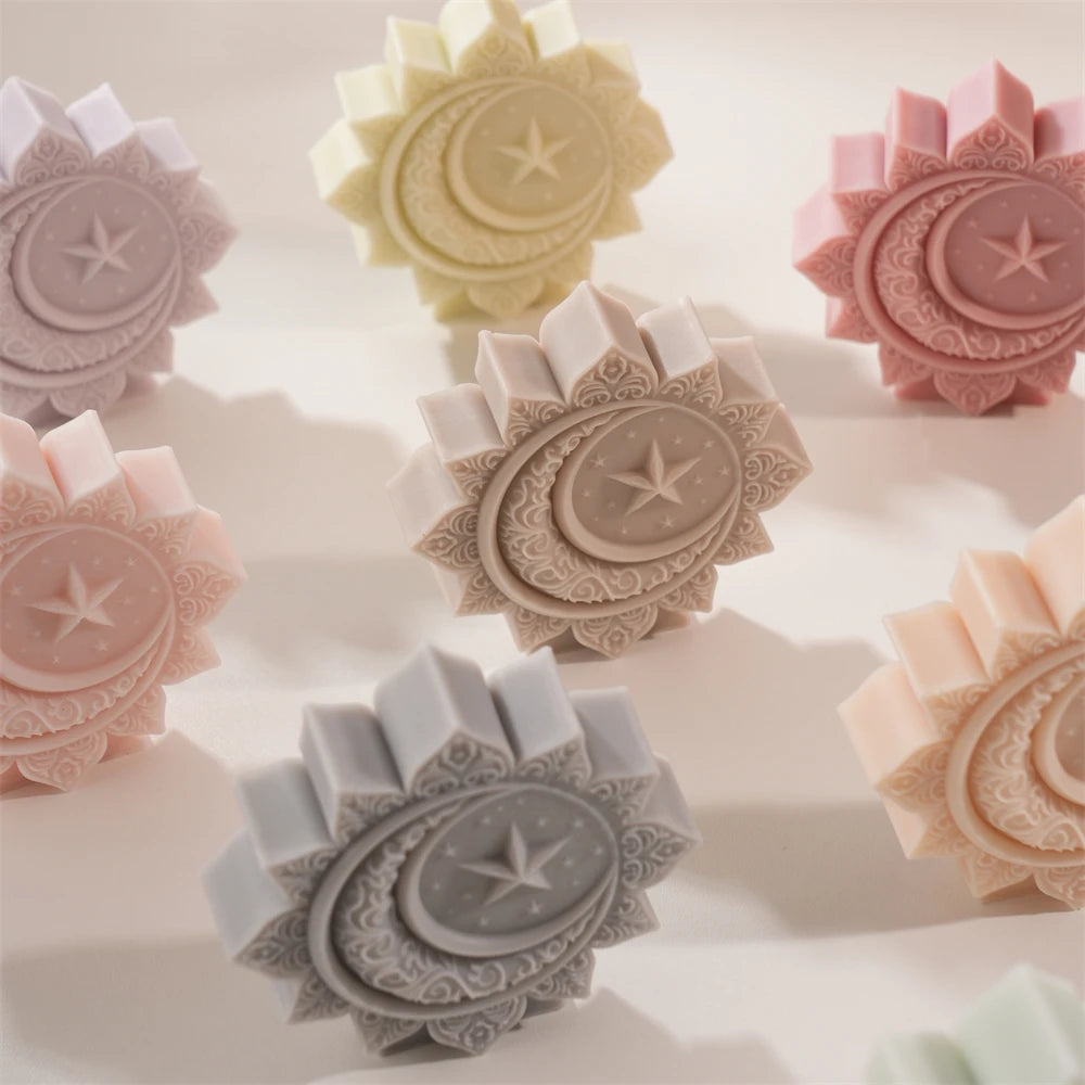 Flower Moon Ramadan Kareem Candle Silicone Mold DIY